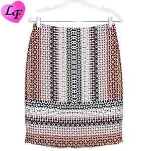 J.CREW Pencil Skirt Geometric Pattern Size 2